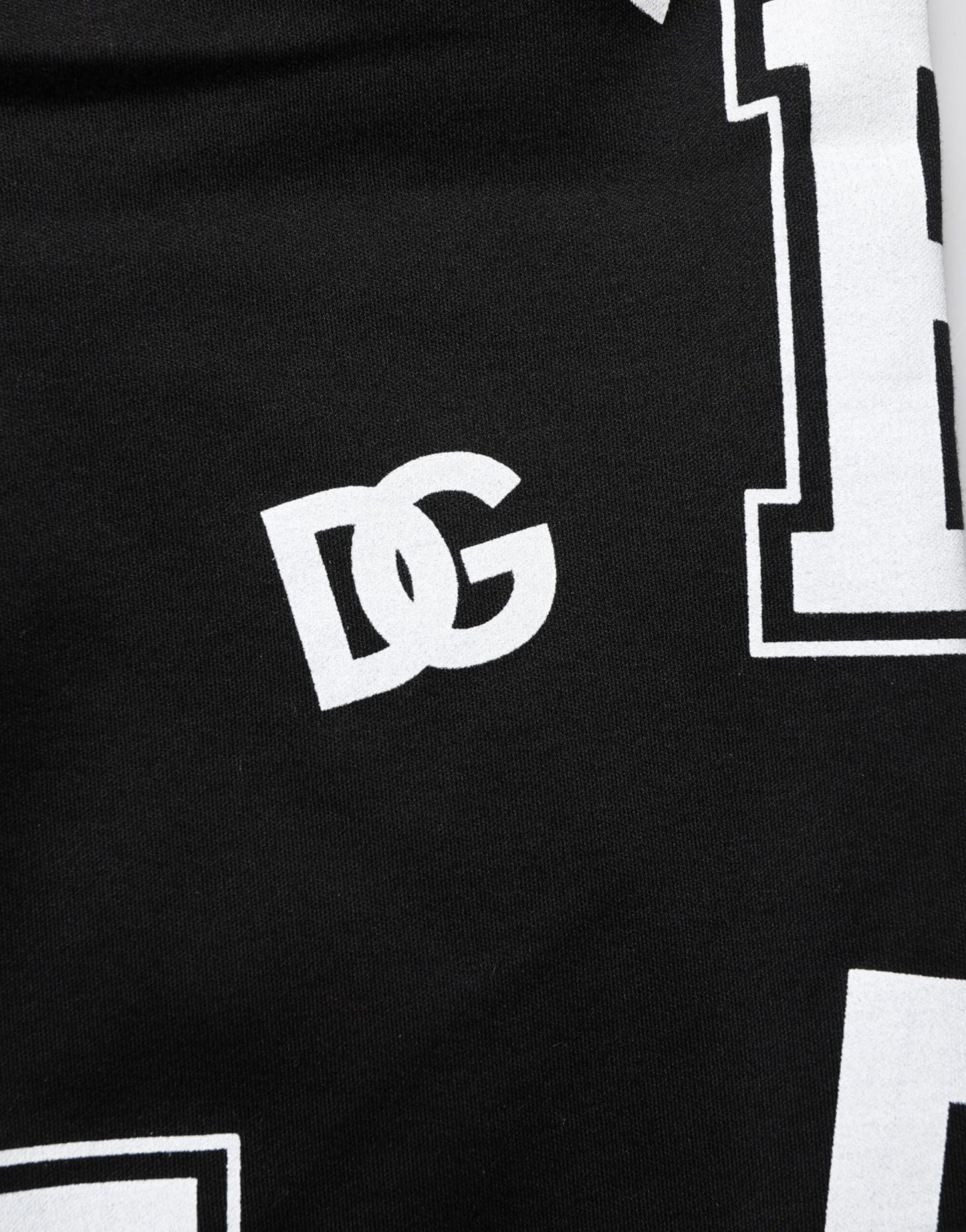 Dolce &amp; Gabbana – Lässige Bermudashorts aus Baumwolle mit schwarzem Logo-Print