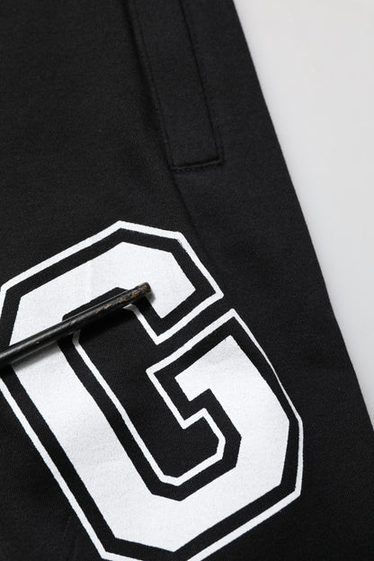 Dolce &amp; Gabbana – Lässige Bermudashorts aus Baumwolle mit schwarzem Logo-Print