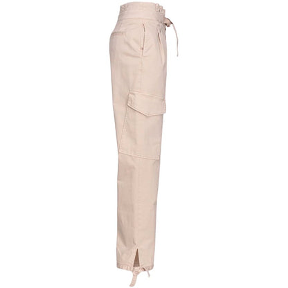PINKO Rosa Baumwollhose für Damen mit Cargotaschen