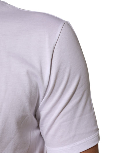 Dolce &amp; Gabbana Weißes Goodluck 2021 Baumwoll-T-Shirt mit Rundhalsausschnitt