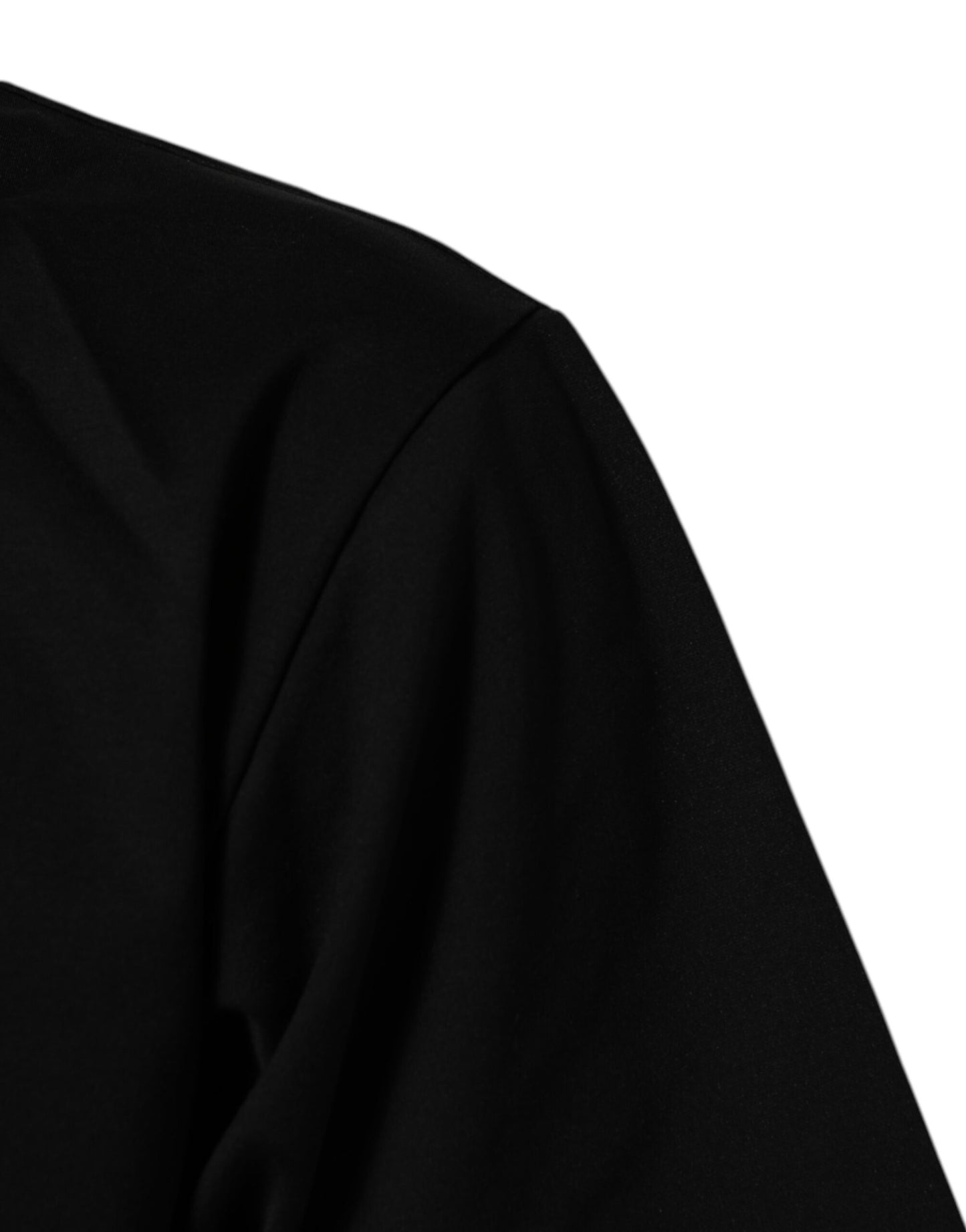 Dolce &amp; Gabbana – Schwarzes Baumwoll-T-Shirt mit Rundhalsausschnitt und Logo-Print