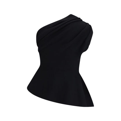 Khaite Black Merino Wool Top