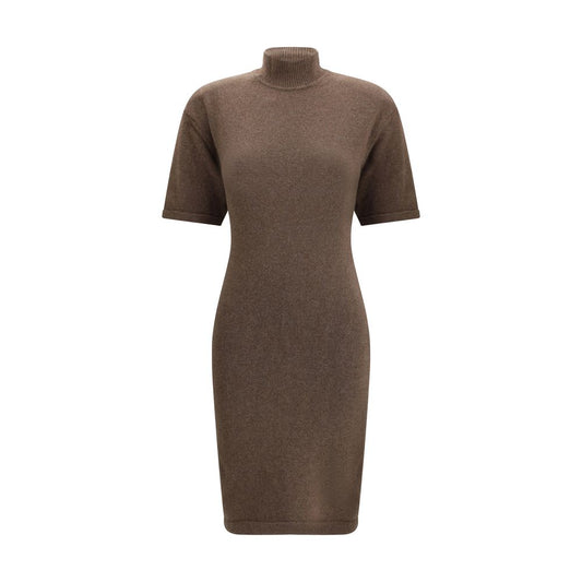 Jacquemus braunes, lässiges Kleid aus Merinowolle
