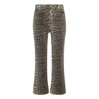 Ganni Hose mit Animalprint