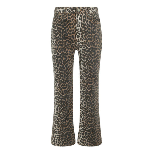 Ganni Hose mit Animalprint