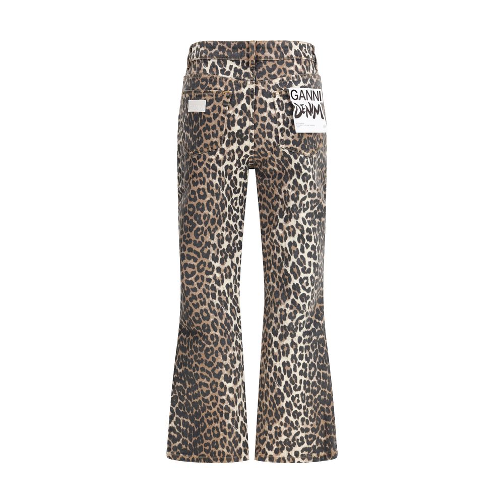 Ganni Hose mit Animalprint