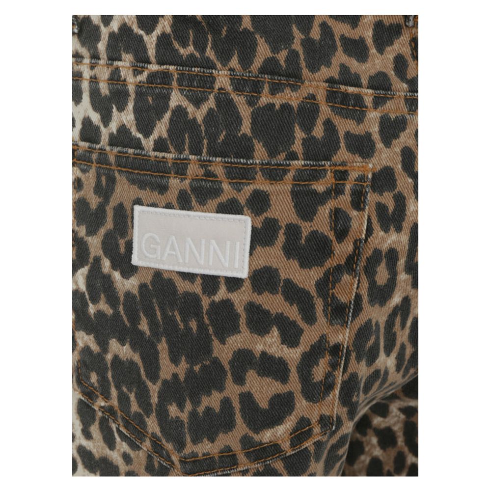 Ganni Hose mit Animalprint