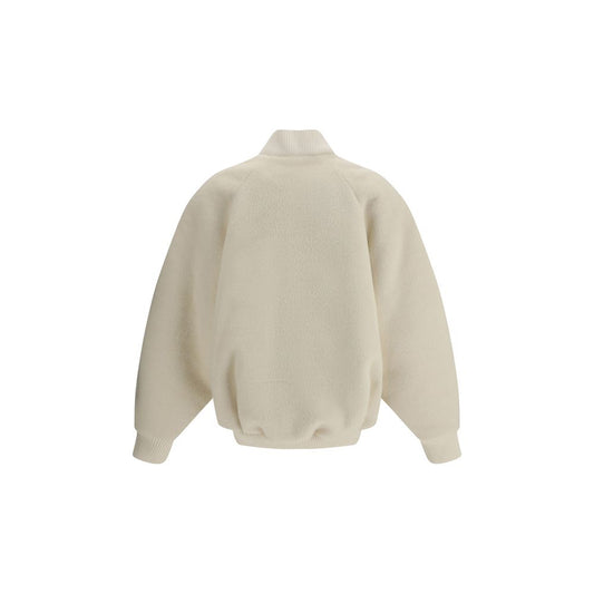 Jacquemus Bomberjacke aus weißer Wolle