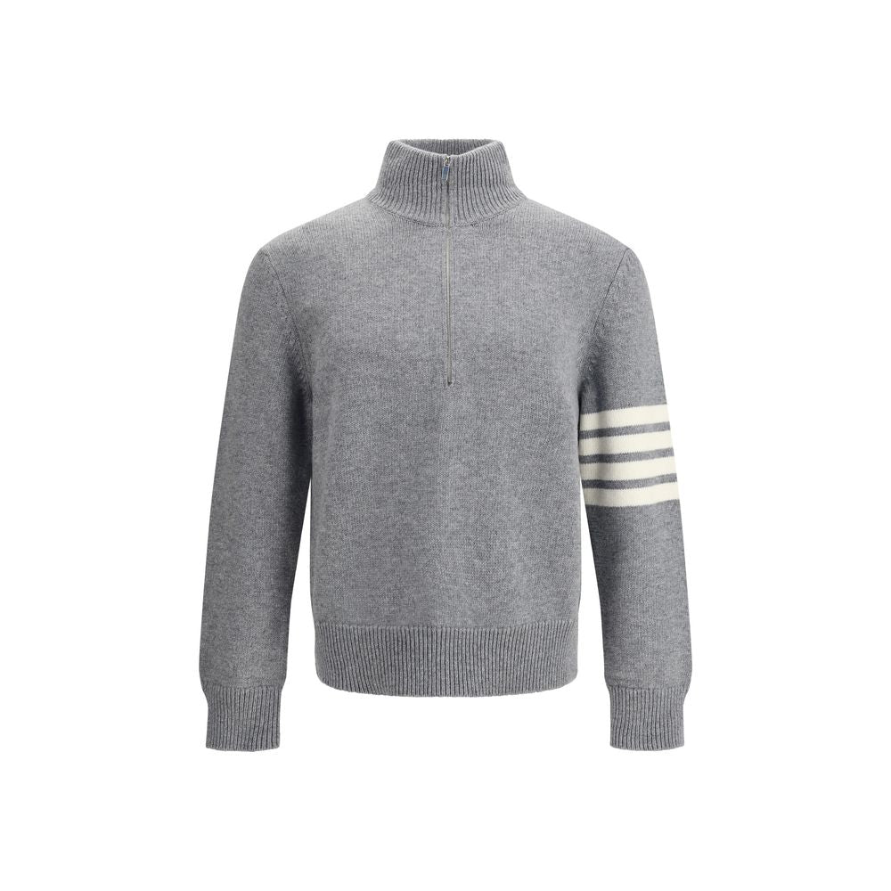 Thom Browne Graues Fleece-Sweatshirt aus Wolle