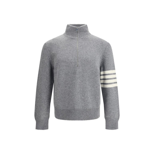 Thom Browne Graues Fleece-Sweatshirt aus Wolle