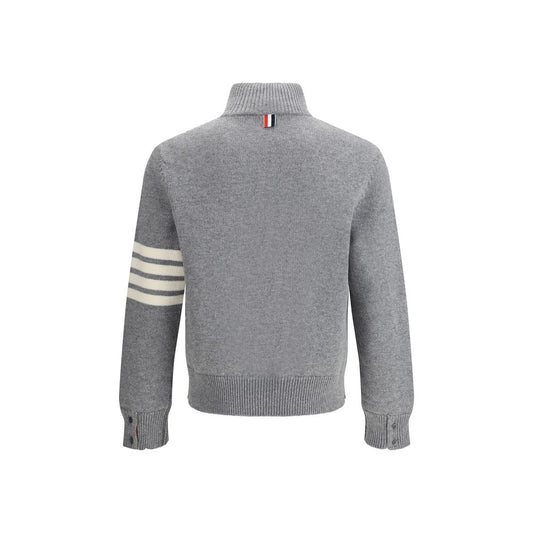 Thom Browne Graues Fleece-Sweatshirt aus Wolle