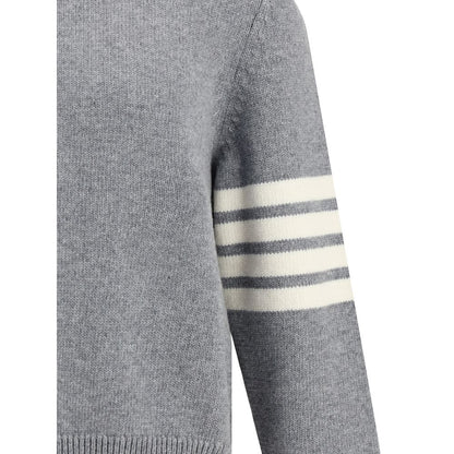 Thom Browne Graues Fleece-Sweatshirt aus Wolle