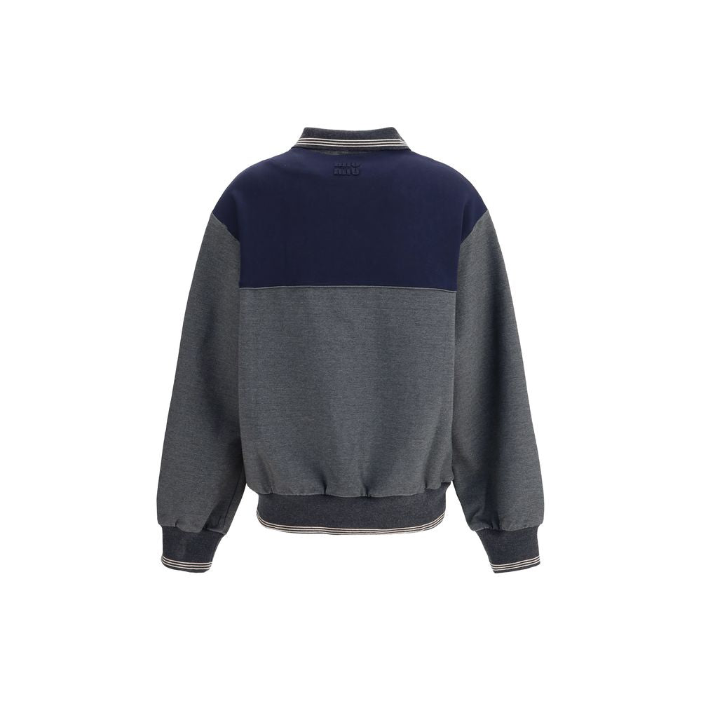 Miu Miu Polo-Sweatshirt mit Reißverschluss