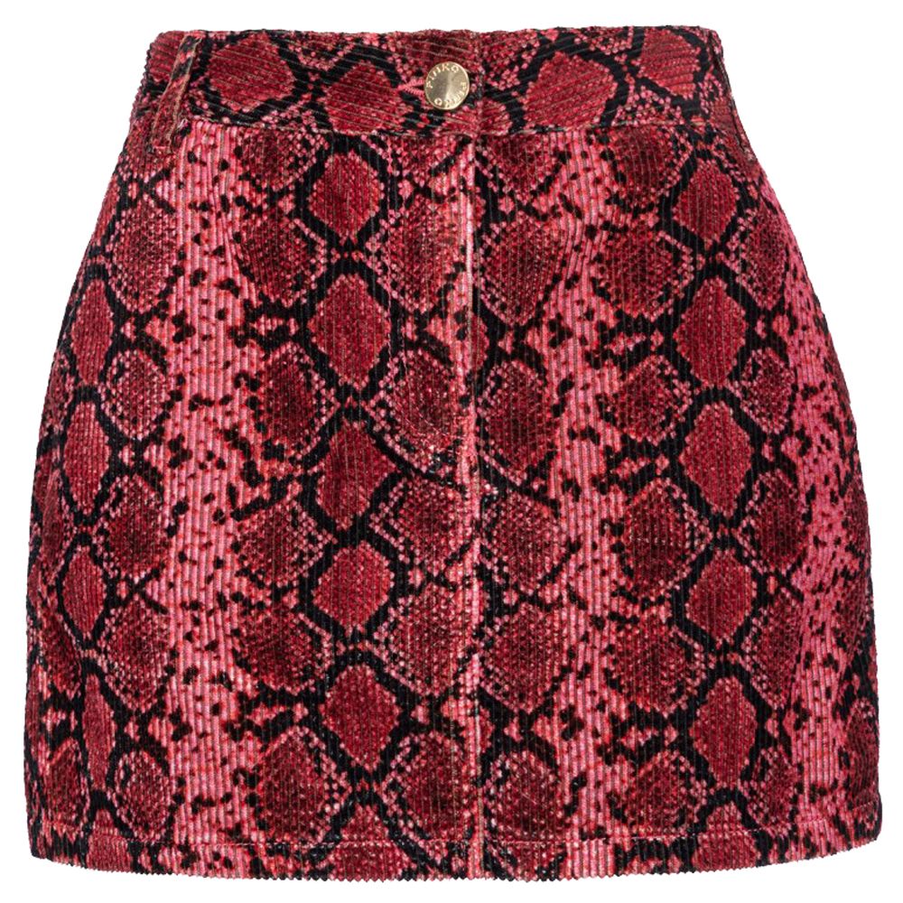 PINKO Red Cotton Women's Miniskirt