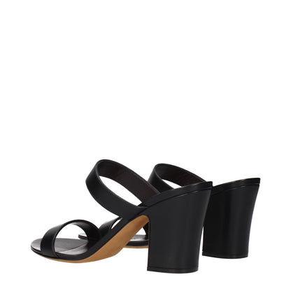 The Row – Schwarze Sandalen aus Leder mit Stilettoabsatz
