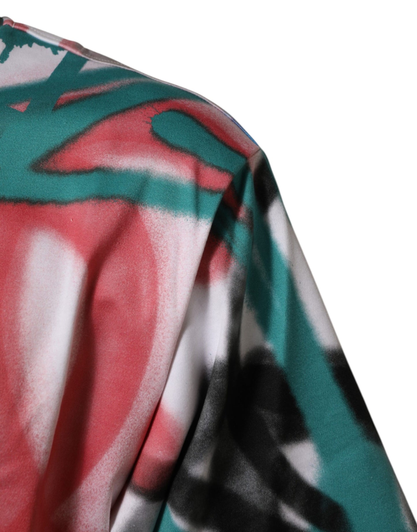 Dolce &amp; Gabbana – Weißes T-Shirt mit Rundhalsausschnitt und kurzen Ärmeln und Graffiti-Print