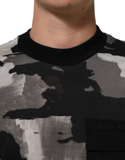 Dolce &amp; Gabbana – Mehrfarbiges Camouflage-T-Shirt für Herren mit kurzen Ärmeln