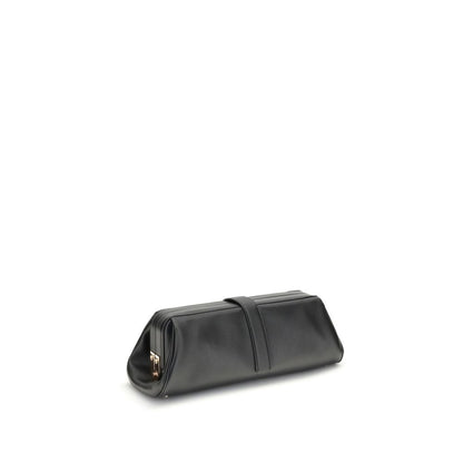 Gabriela Hearst Black Calf Leather Bos Taurus Clutch Bag