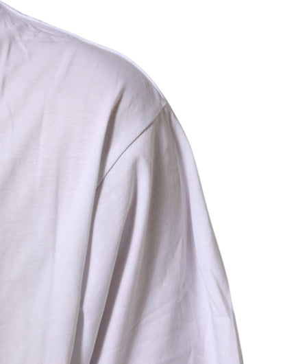 Dolce &amp; Gabbana – Weißes Baumwoll-T-Shirt mit Rundhalsausschnitt und grafischem Print