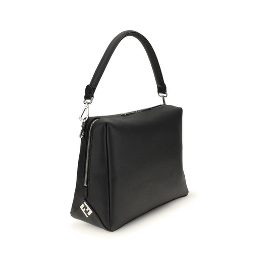 Fendi Schultertasche aus schwarzem Kalbsleder (Bos Taurus)