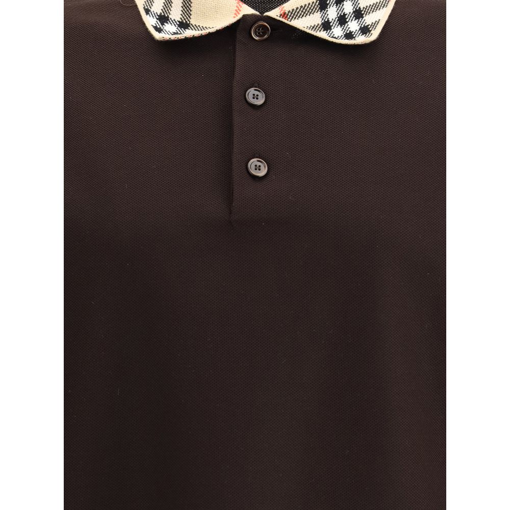 Burberry Brown Cotton Polo Shirt