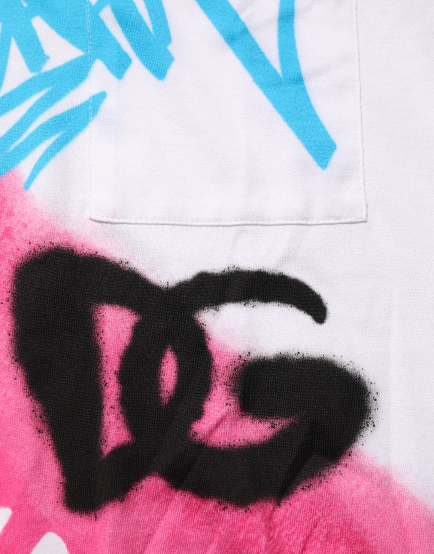 Dolce &amp; Gabbana – Weißes Baumwoll-T-Shirt mit Rundhalsausschnitt und grafischem Print