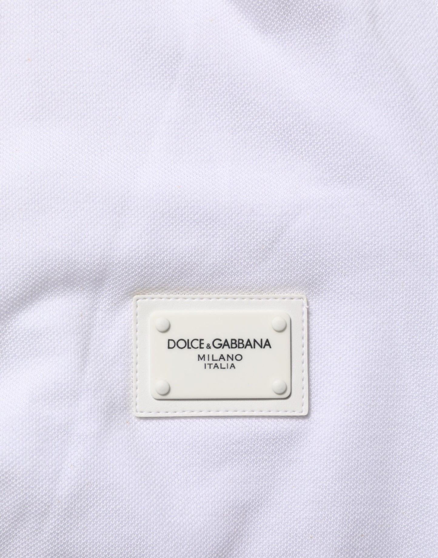 Dolce &amp; Gabbana – Weißes Poloshirt mit Kragen und kurzen Ärmeln