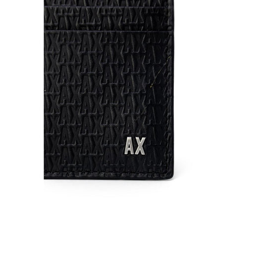 Armani Exchange – Schwarze Lederbrieftasche