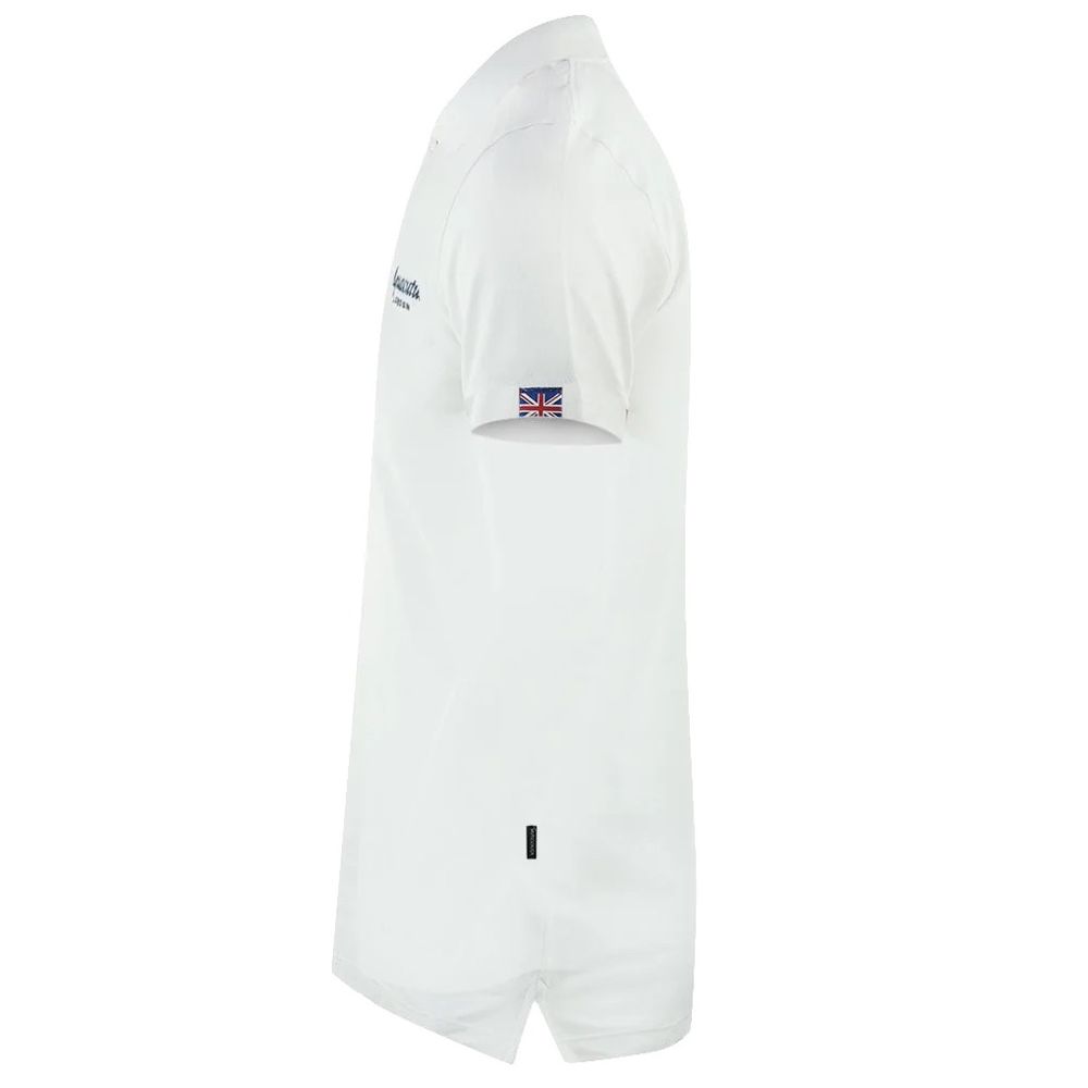 قميص بولو قطني أبيض من Aquascutum