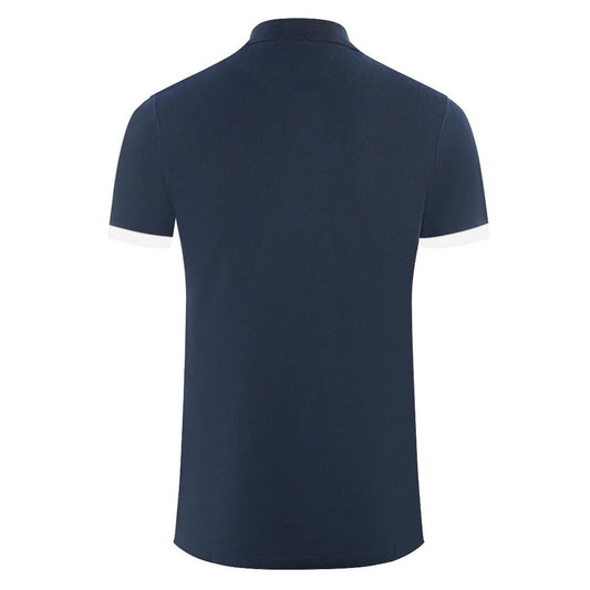 Aquascutum – Blaues Poloshirt aus Baumwolle
