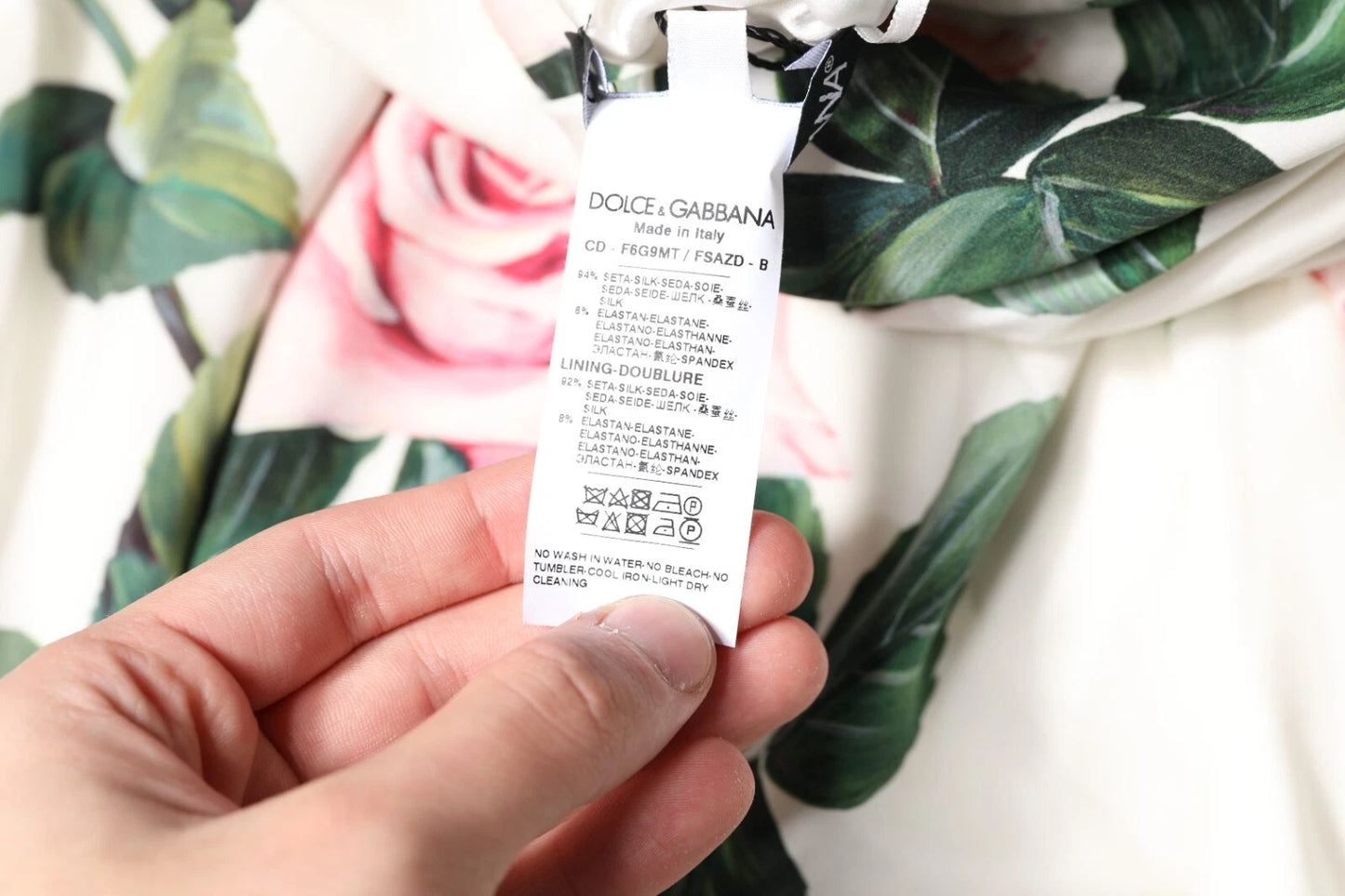 Dolce &amp; Gabbana – Weißes One-Shoulder-Midikleid aus Seide mit Blumenmuster