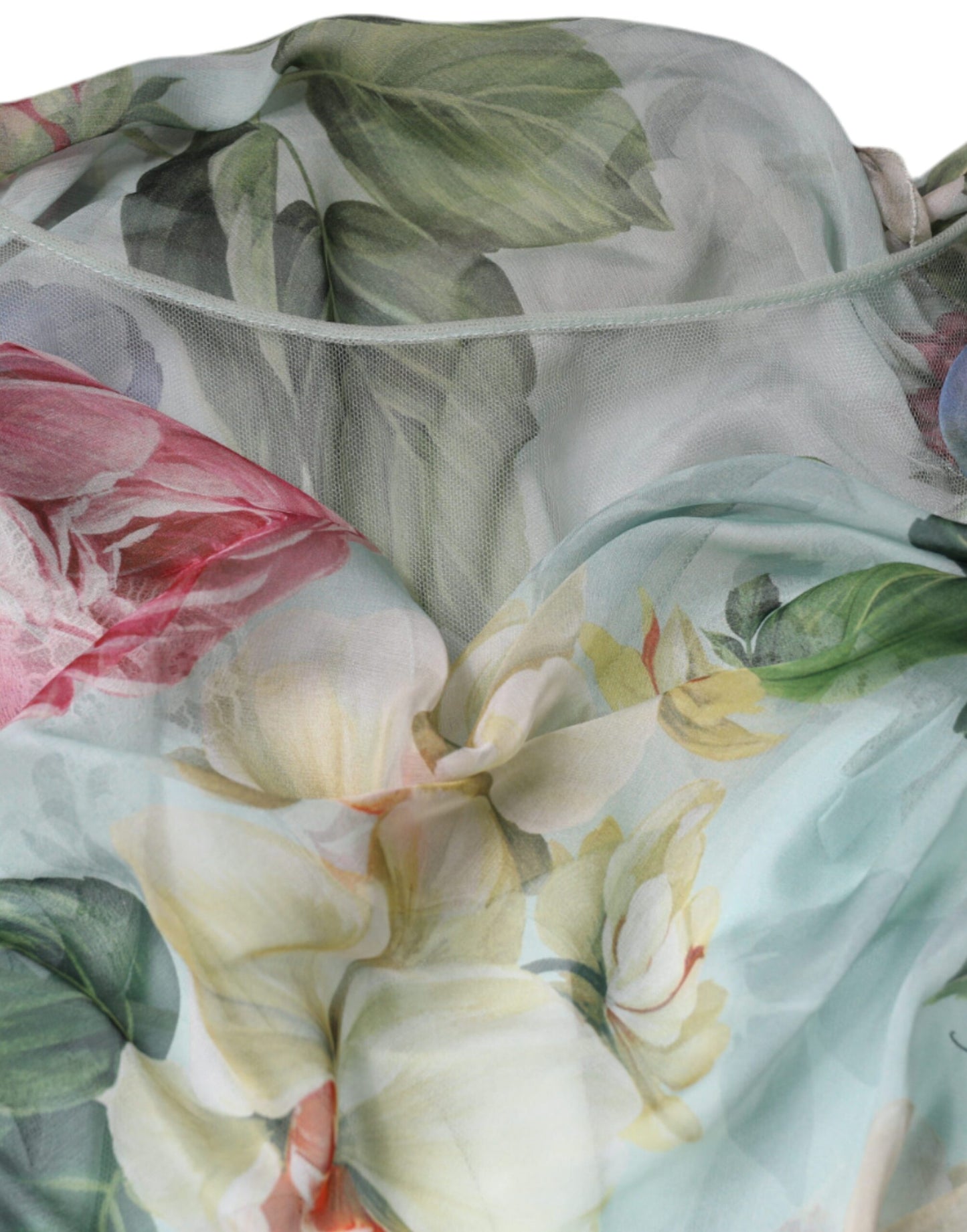 Dolce &amp; Gabbana – Langes, gestuftes Maxikleid mit Blumenmuster in Blau