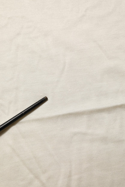 Dolce &amp; Gabbana – Kurzärmliges T-Shirt aus Seide mit Rundhalsausschnitt in Off-White