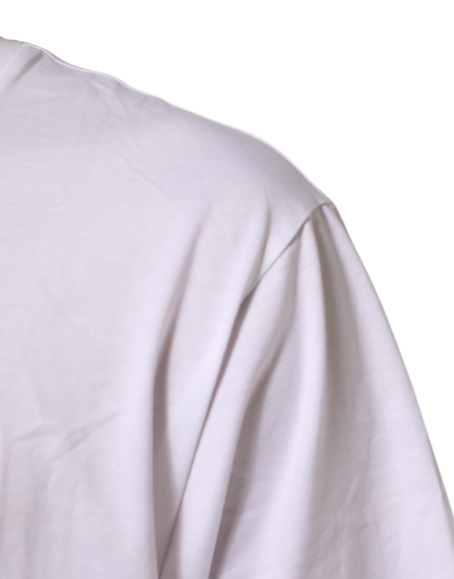 Dolce &amp; Gabbana – Weißes Herren-T-Shirt aus Baumwolle mit Rundhalsausschnitt und Logodruck