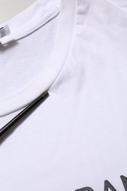 Dolce &amp; Gabbana – Weißes Baumwoll-T-Shirt mit Rundhalsausschnitt und Logo-Print