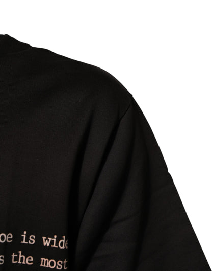 Dolce &amp; Gabbana Schwarzes Marilyn Monroe Baumwoll-T-Shirt mit Rundhalsausschnitt