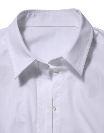 Dolce & Gabbana White Cotton Collared Dress Formal Shirt  Top