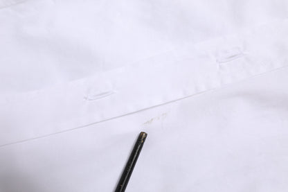 Dolce & Gabbana White Collared Long Sleeves Dress Shirt Top