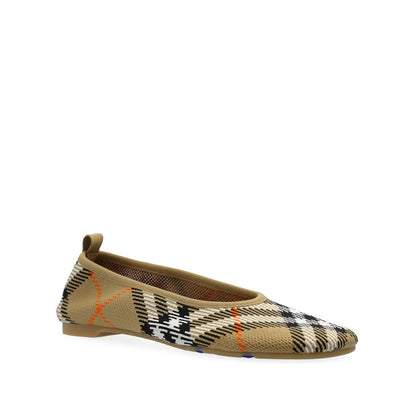 Burberry Beige Fabric Ballet Flats