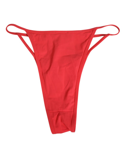 Dolce &amp; Gabbana – Roter Nylon-Stretch-Tanga mit Slip