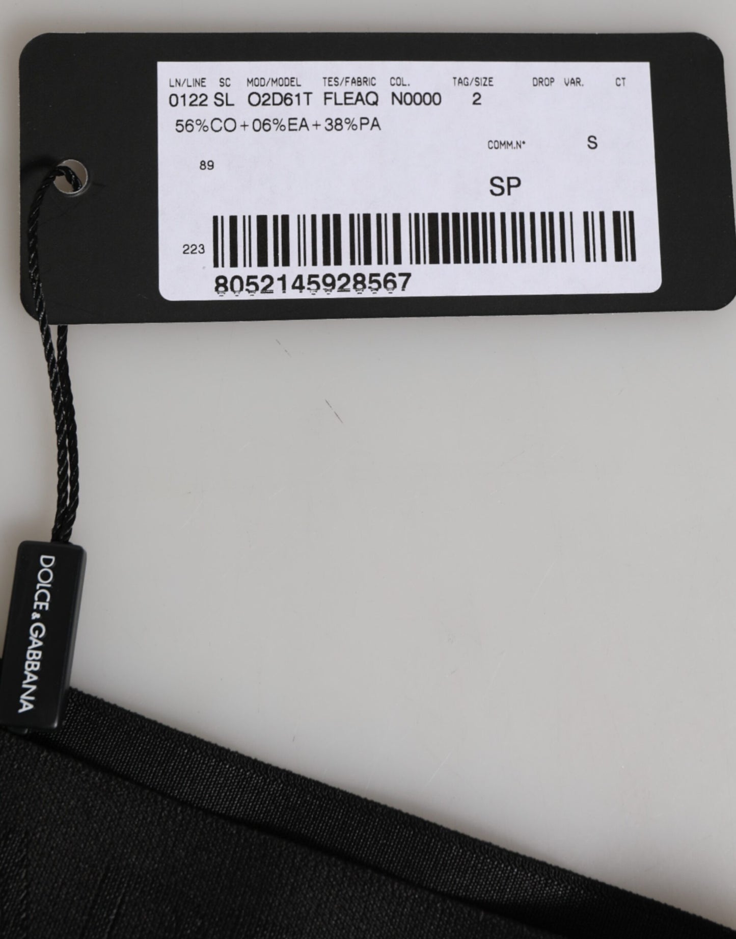 Dolce &amp; Gabbana – Schwarze Slip-Unterhose aus Spitze mit DG-Logo