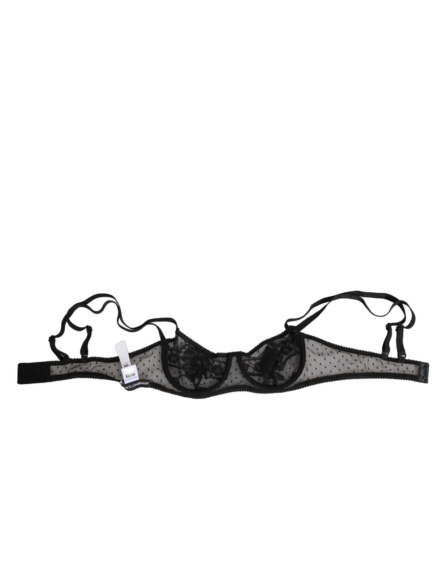 حمالة صدر دولتشي آند غابانا سوداء مزينة بالورود مزودة بسلك داخلي