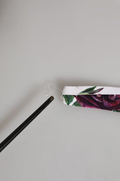 Dolce &amp; Gabbana – Weißes Neckholder-Bikinioberteil mit Blumendruck