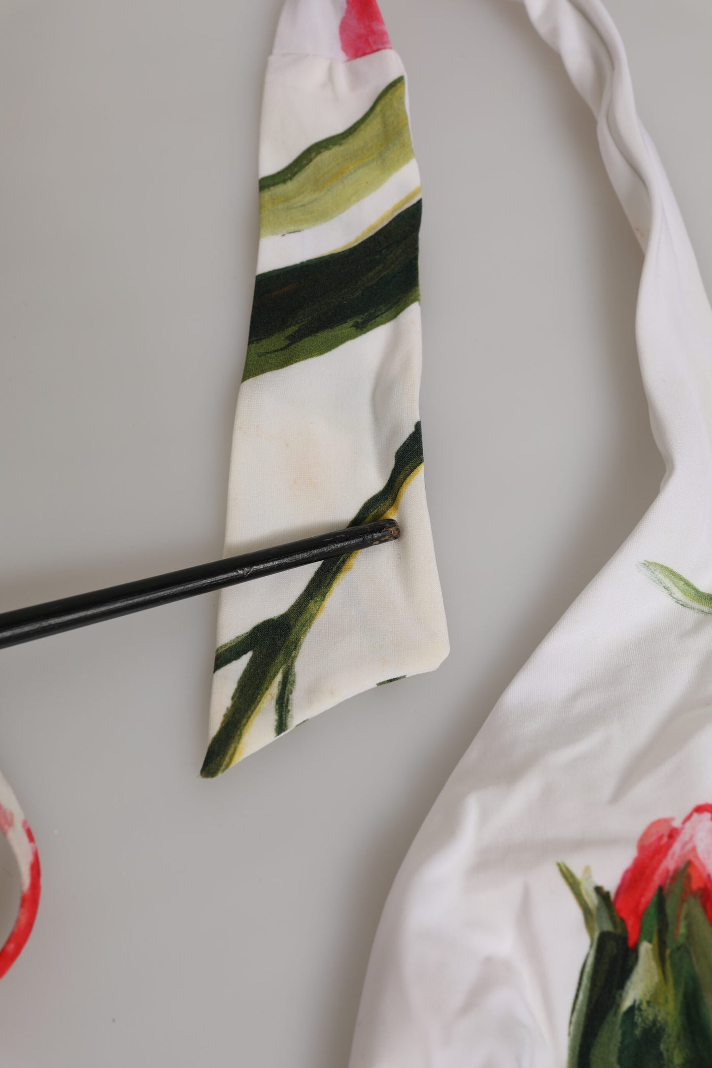 Dolce & Gabbana White Floral Swimsuit 2 Piece Top Bottom Swimwear