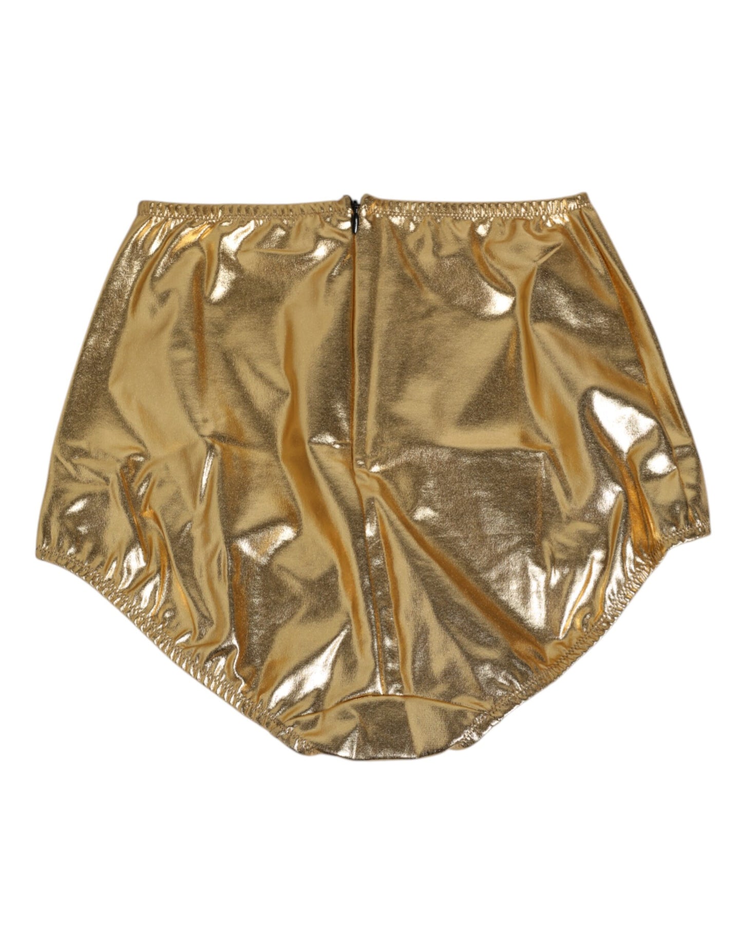 Dolce & Gabbana Gold Silk High Waist Girdle Panty Underwear