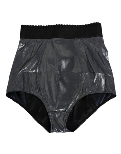 Dolce &amp; Gabbana – Slip-Miederhose aus Stretch-Seide in Grau