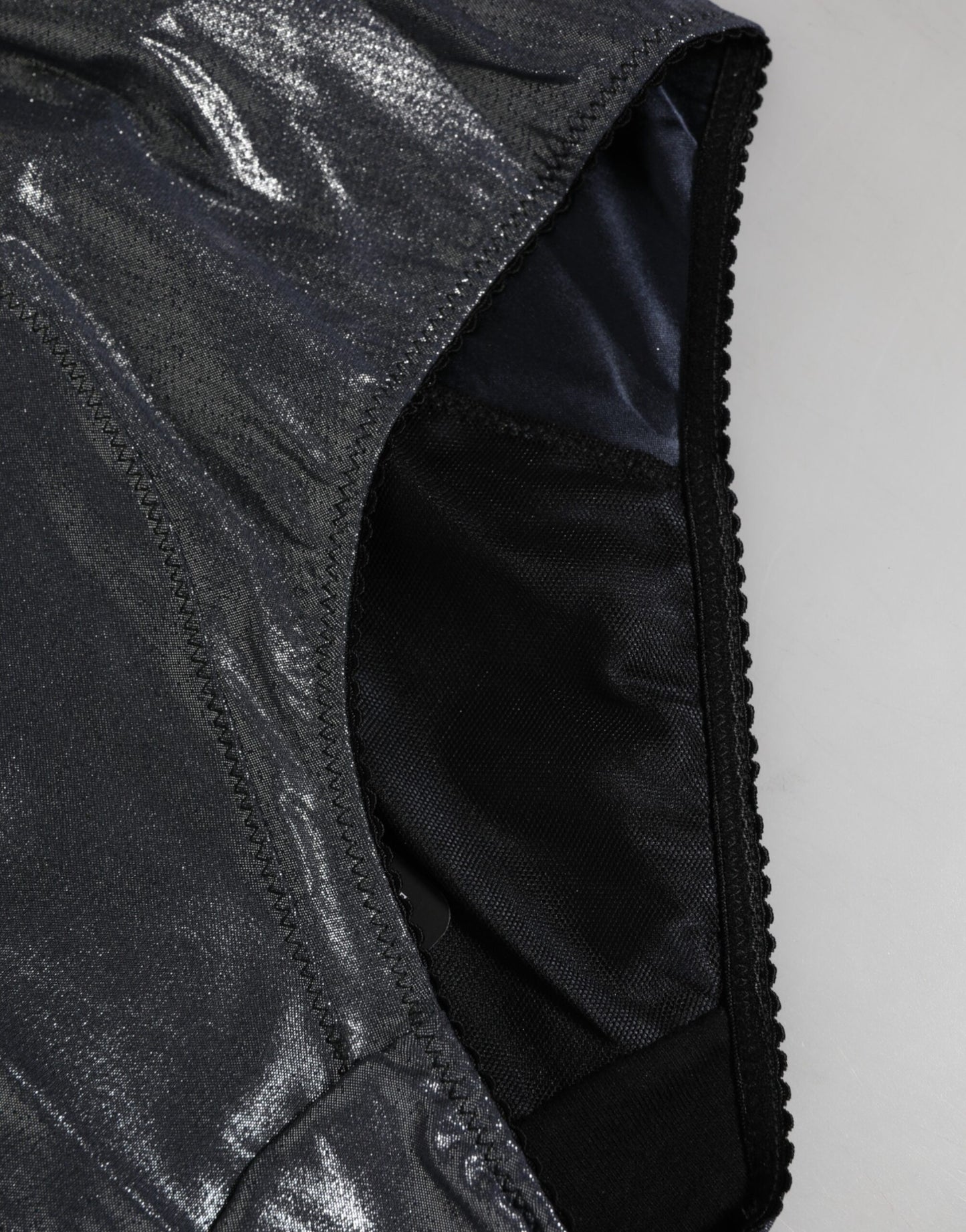 Dolce &amp; Gabbana – Slip-Miederhose aus Stretch-Seide in Grau