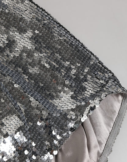 ملابس داخلية دولتشي آند غابانا فضية من النايلون المزين بالترتر