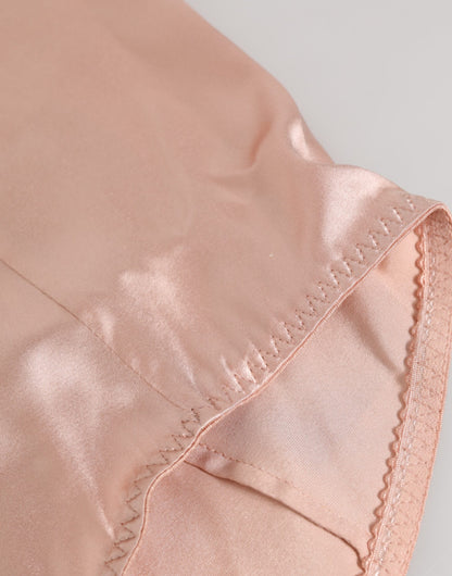 Dolce &amp; Gabbana – Rosafarbene Acetat-Shorts mit hoher Taille, Höschenunterwäsche