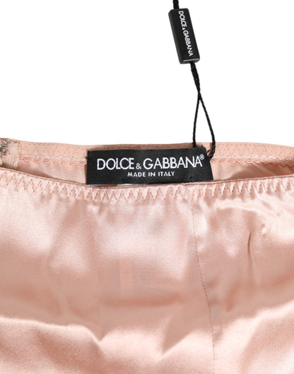 Dolce &amp; Gabbana – Rosafarbene Acetat-Shorts mit hoher Taille, Höschenunterwäsche